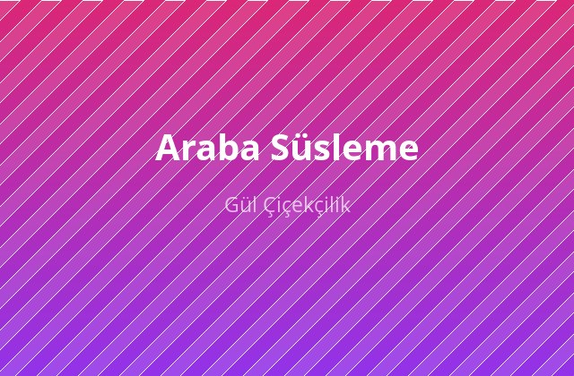 Araba Süsleme
